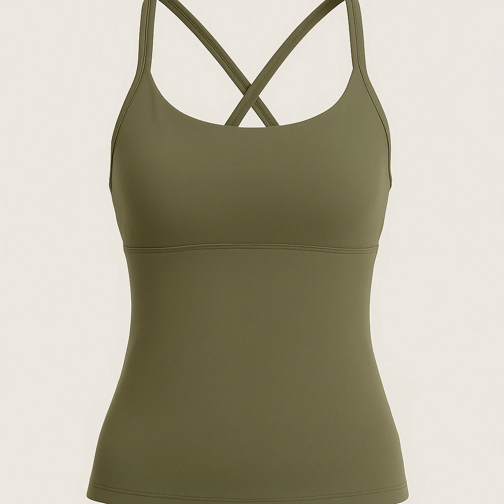 Clove Cross-Back Bra Tank