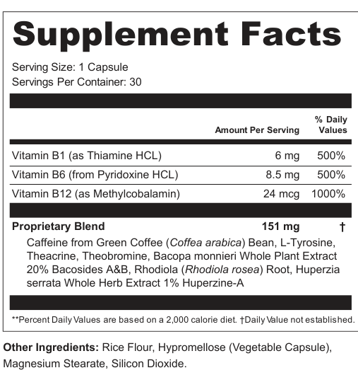 Supplement Facts for Solstice Echo