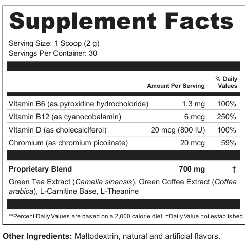 Supplement Facts for Solstice Drift